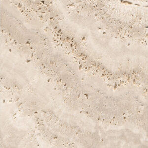 White Persian travertine texture with distinct open pores and bright ivory-white tones, ideal for premium outdoor pool decks and patios.